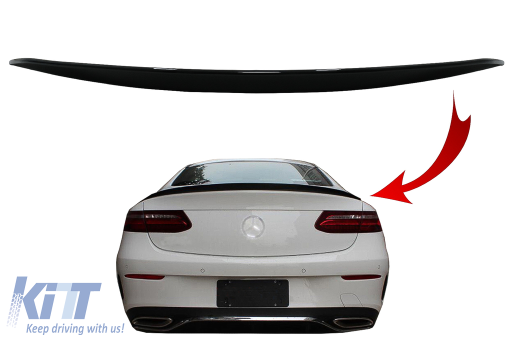 Trunk Boot Spoiler suitable for Mercedes E-Class C238 Coupe (2016-up) Piano Black