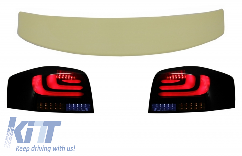 Roof Spoiler suitable for AUDI A3 8P Hatchback (2003-2008) with Full LED Taillights Light Bar Dynamic Sequential Turning Light RS LOOK 3 Doors