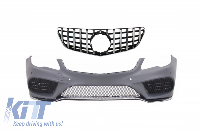 Front Bumper with Front Grille suitable for Mercedes Benz E-Class Coupe Cabriolet A207 C207 Facelift (2013-up) Sport GTR Design