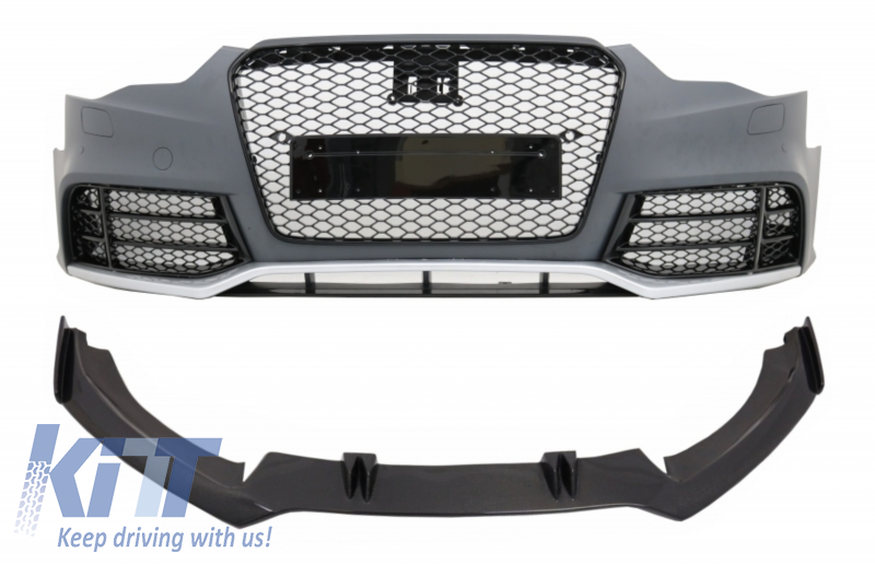 Front Bumper suitable for AUDI A5 8T Facelift (2012-2016) with Bumper Add-On Spoiler Lip RS5 Design