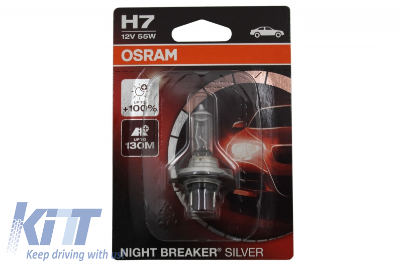 OSRAM Halogen Headlamp Bulb NIGHT BREAKER SILVER 64210NBS-01B H7 12V 55W Blister (1 unit)