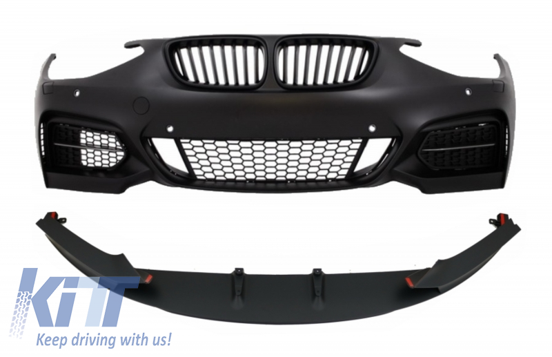 Front Bumper with Lip Spoiler suitable for BMW 1 Series F20 F21 (2011-08.2014) M2 M235 Design