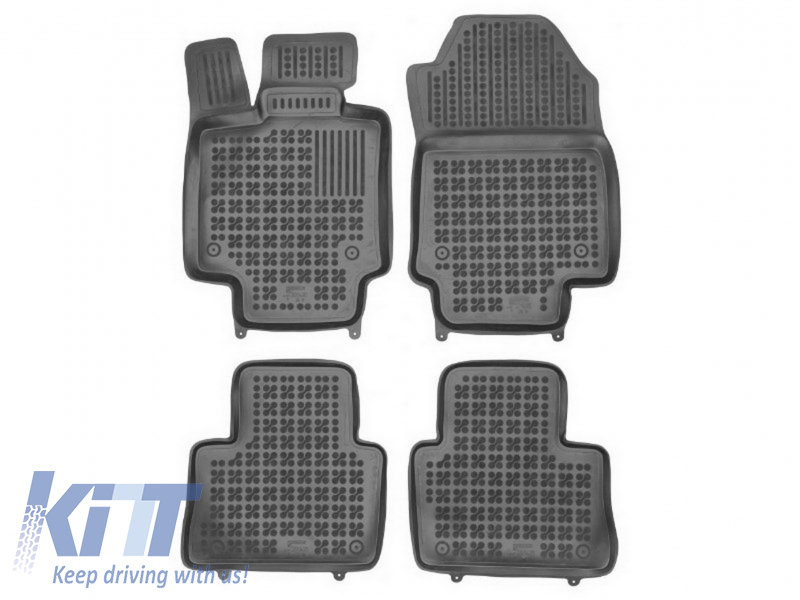 Rubber Floor mats Black Suitable for Toyota RAV4 V (2018-)