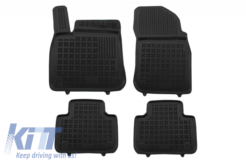 Rubber Floor Mat Black suitable for VW TOUAREG III (2018-) 5 seats