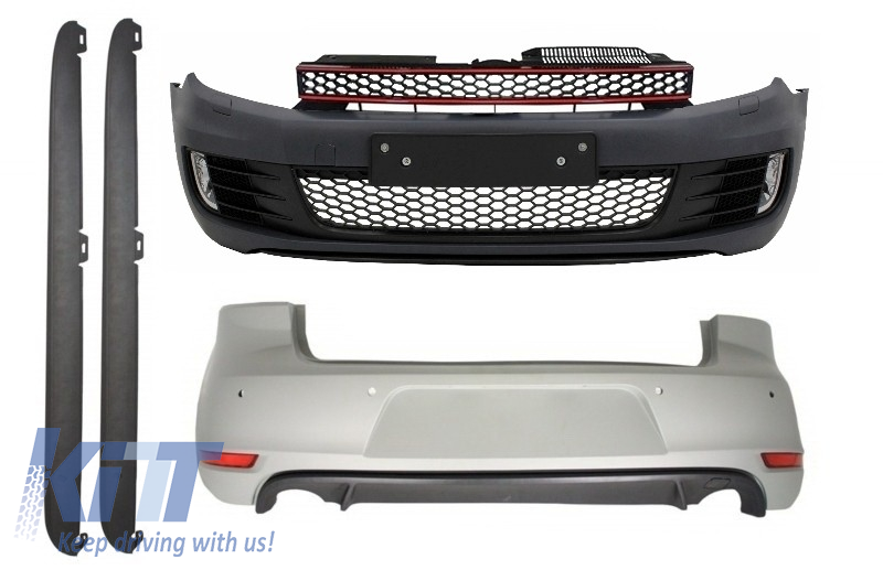 Body Kit Bumper suitable for VW Golf VI Golf 6 (2008-2013) with Side Skirts GTI Design