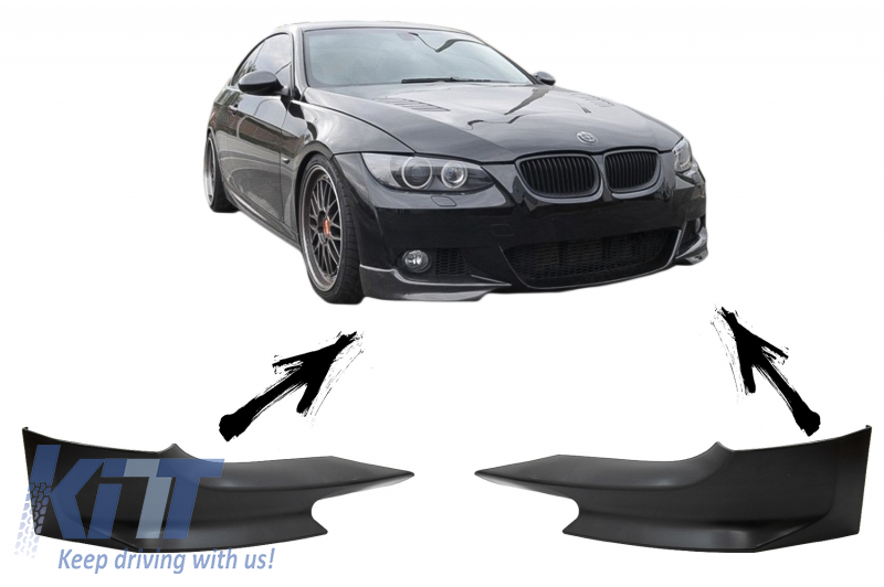 Front Bumper Splitters Spoiler suitable for BMW 3 Series E92 (2006-2010) M-Tech Design