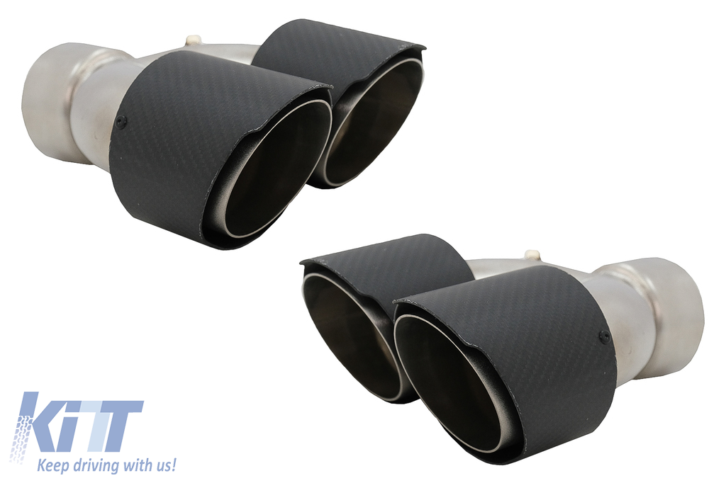 Carbon Fiber Exhaust Muffler Tips suitable for Land Rover Range Rover and SUVs Matte Finish Look Inlet 8 cm