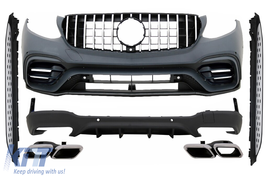 Body Kit suitable for Mercedes GLC SUV X253 (2015-07.2019) GLC63 Design with Running Boards