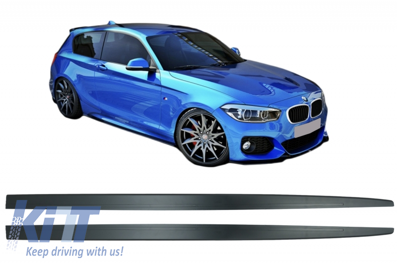 Side Skirts Add-on Lip Extensions suitable for BMW 1 Series F20 F21 (2011-2018) M-Performance Design