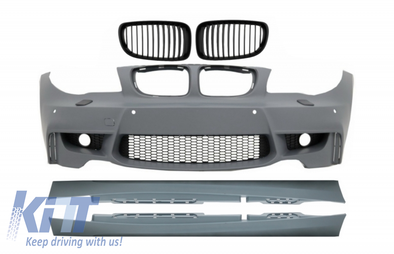 Front Bumper with Side Skirts suitable for BMW 1 Series E87 (2004-2011) 1M Design
