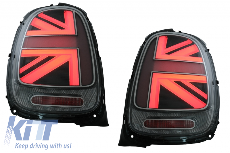 Taillights suitable for MINI ONE F55 F56 F57 3D 5D Convertible (2014-2018) JCW Design Silver