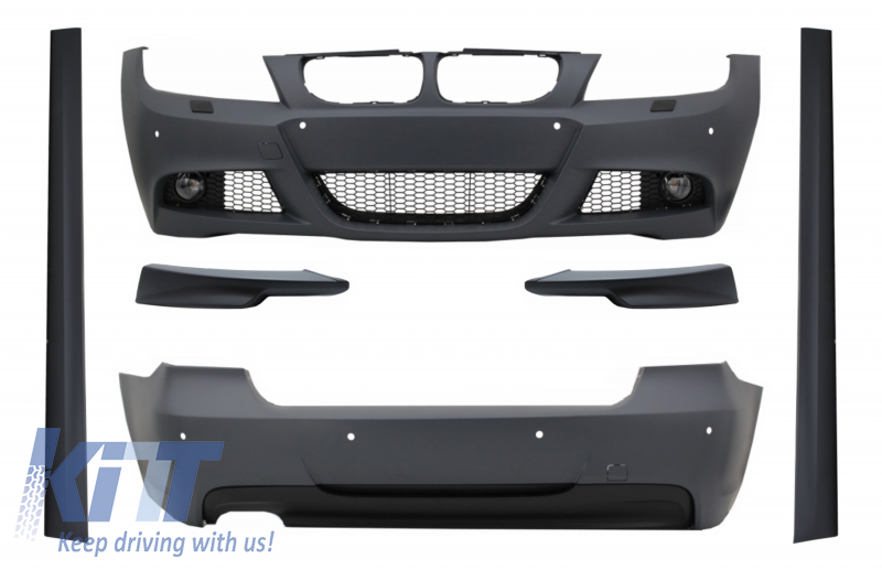 Body Kit suitable for BMW 3 Series E90 LCI Limousine (2008-2011) M-Technik Design with Front Bumper Splitters Spoiler