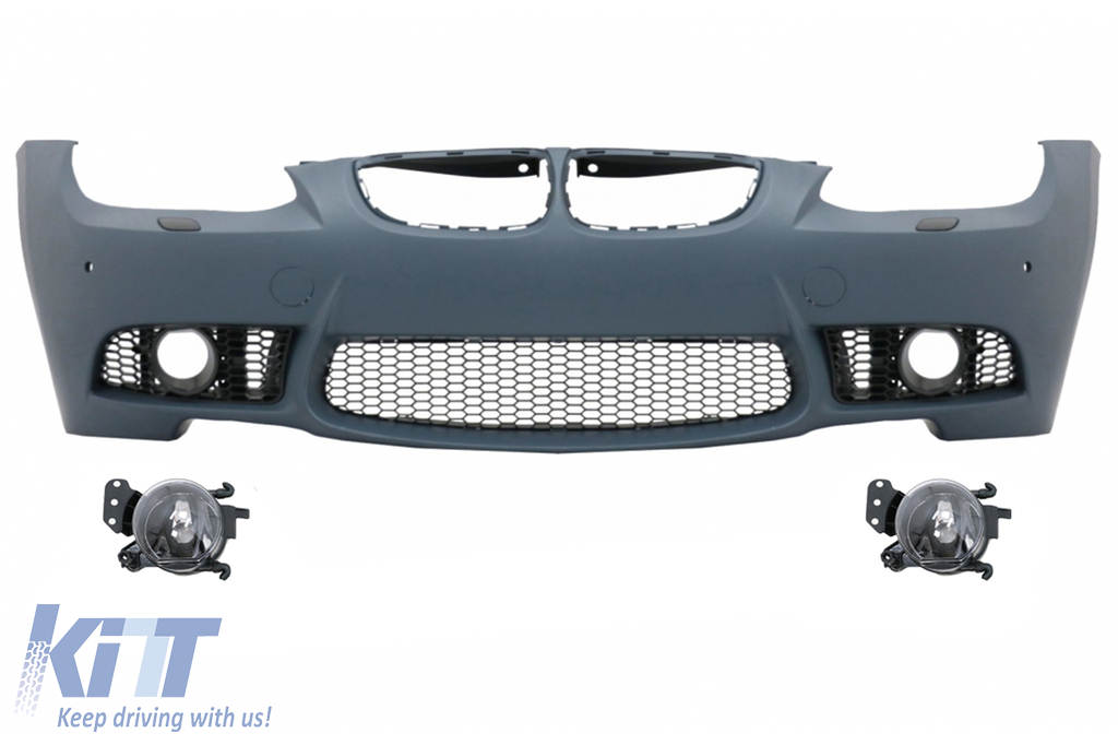 Front Bumper with Fog Light Projectors suitable for BMW 3 Series E92 Coupe E93 Cabrio (2006-2009) M3 Look