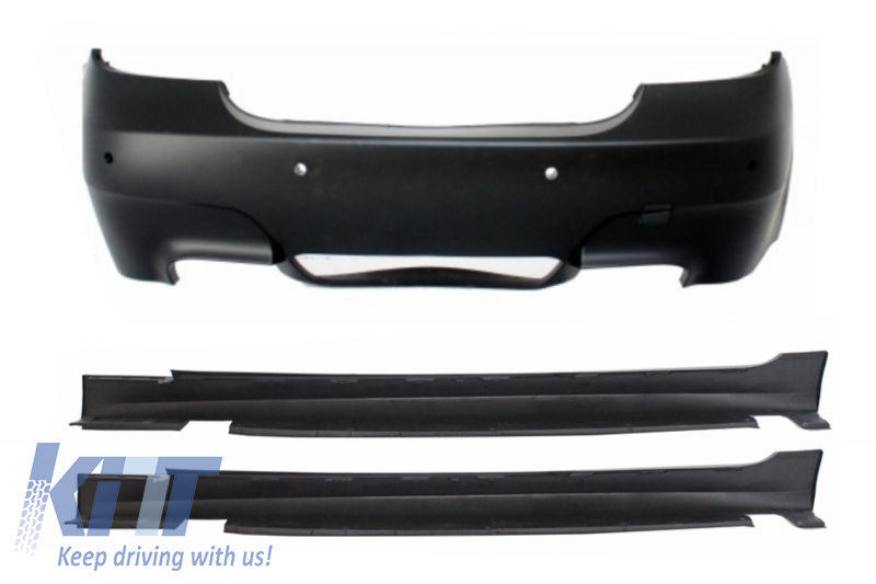 Rear Bumper suitable for BMW 5 Series E60 LCI (2007-2010) M5 Design with PDC with Side Skirts