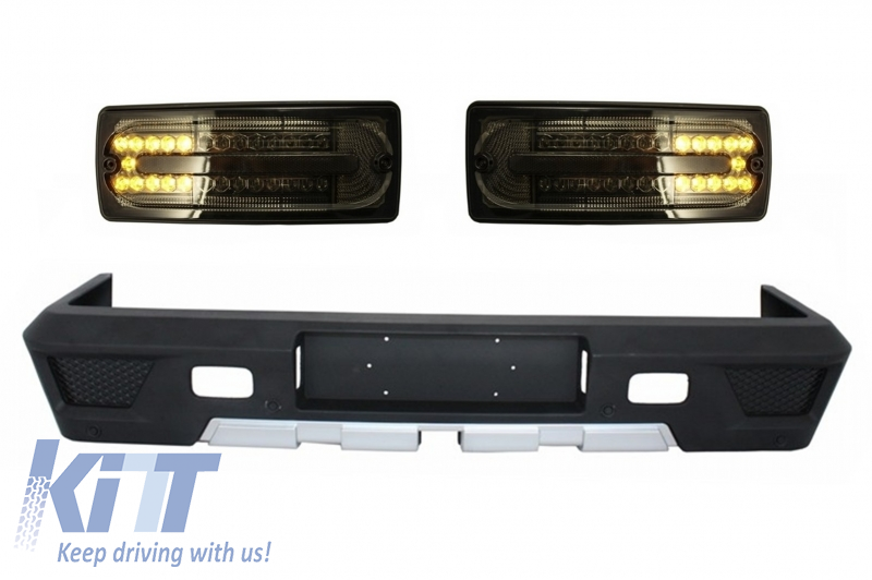 Rear Bumper Led Taillights Smoked suitable for MERCEDES Benz W463 G-Class (1989-2017) G63 G65 Design