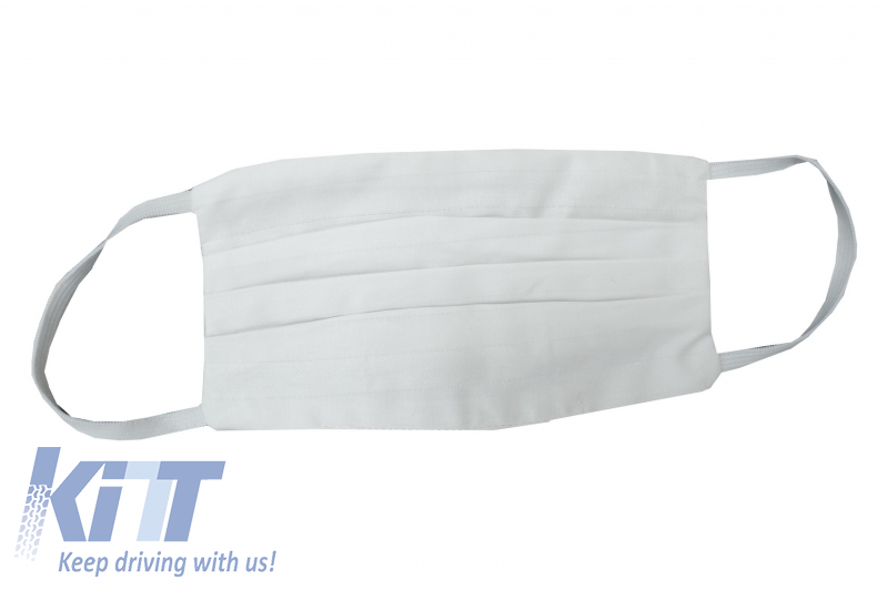 Package of 5 Reusable Mask with Folds 100% Cotton 2 Layers Unisex Washable 10 Filters PPS 330 Microns