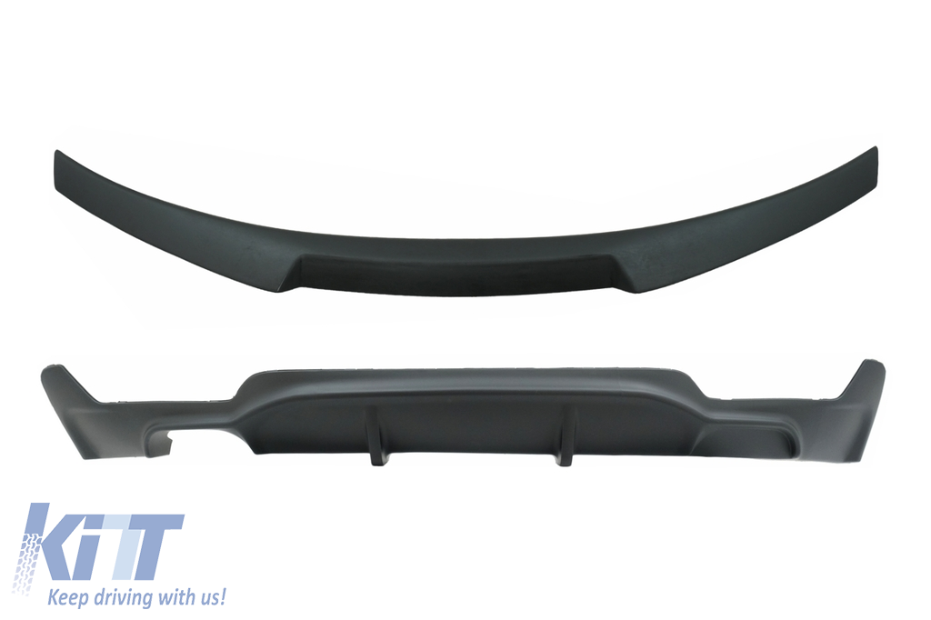 Conversion Package to M Design Air Diffuser With Trunk Spoiler suitable for BMW 4 Series Coupe F32 (2013-up) Matte Black