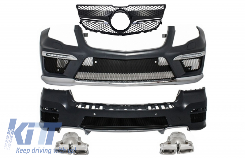 Complete Body Kit with Front Grille Black suitable for Mercedes GLK X204 (2013-2015) Facelift Design