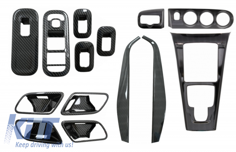 Complet Kit Interior Frames Decorative suitable for Mercedes A W177 V177 (2018-up) Carbon Film