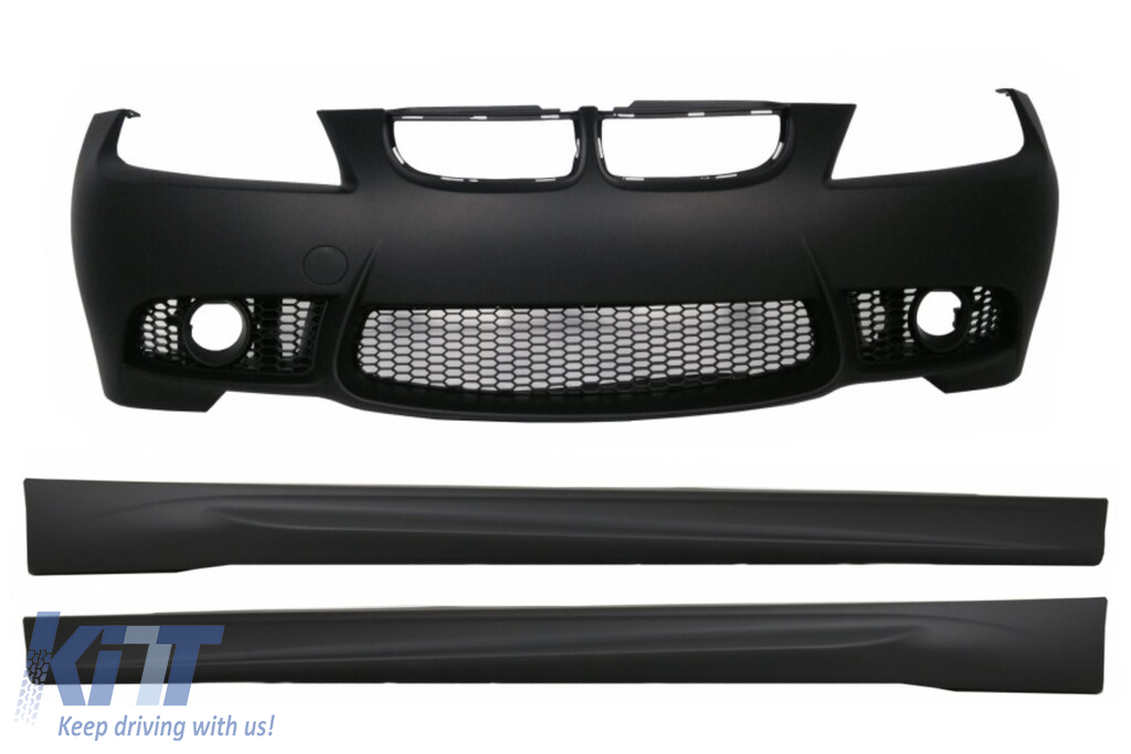 Front bumper suitable for BMW 3 series E90 Sedan E91 Touring (2004-2008) with Side Skirts Non LCI M3 Design without Fog Lamps