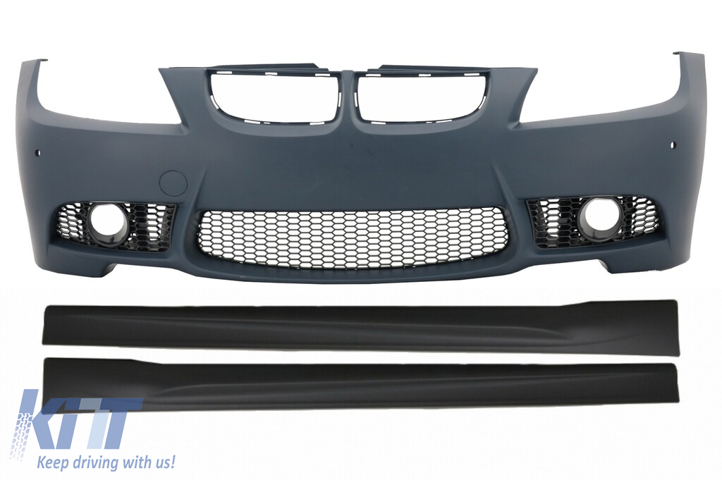 Front bumper suitable for BMW 3 series E90 Sedan E91 Touring (2005-2008) with Side Skirts Non LCI M3 Design without Fog Lamps