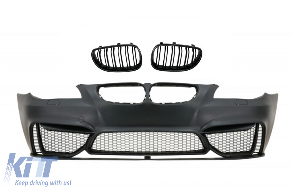 Front Bumper with Central Kidney Grilles suitable for BMW 5 Series E60 Sedan E61 Touring (2003-2010) M4 Design