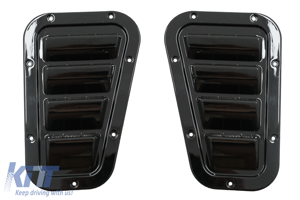 Bonnet Vents Air Intake suitable for Land Rover Defender 90/110/130 (1990-2016) Glossy Black