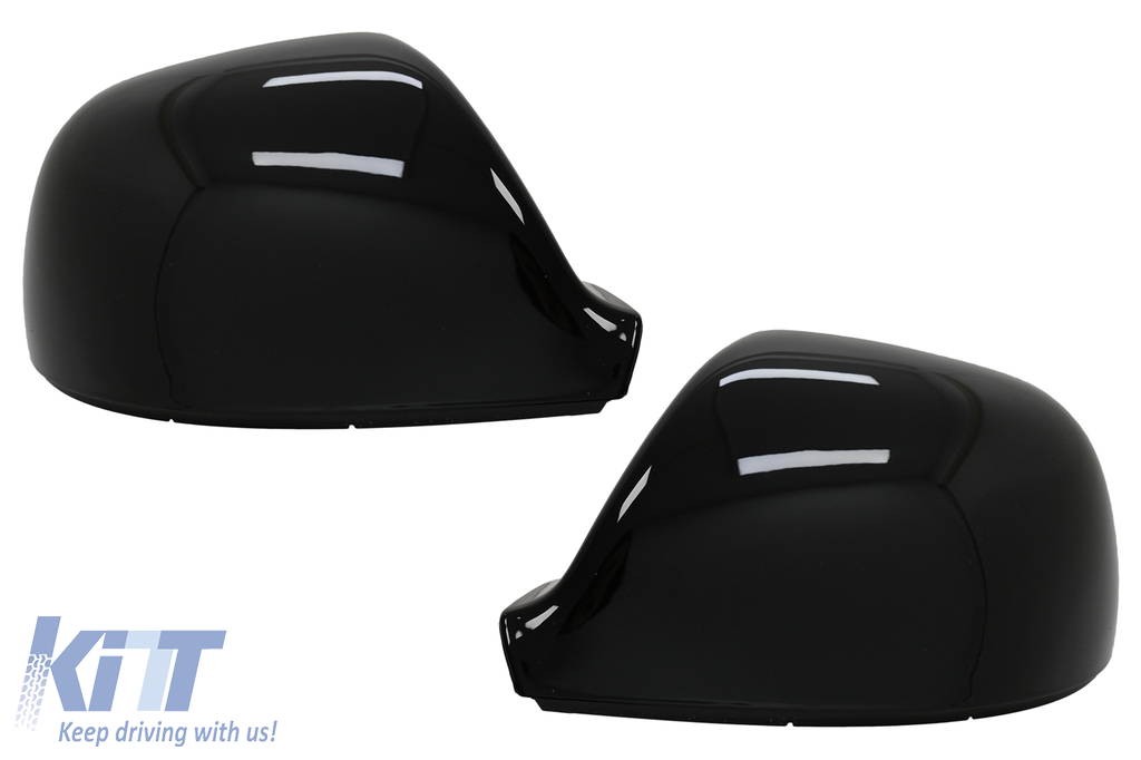 Mirror Covers suitable for VW Amarok (2010-2020) Transporter Multivan T5 Facelift (2010-2015) Transporter T6 (2016-2018) Piano Black