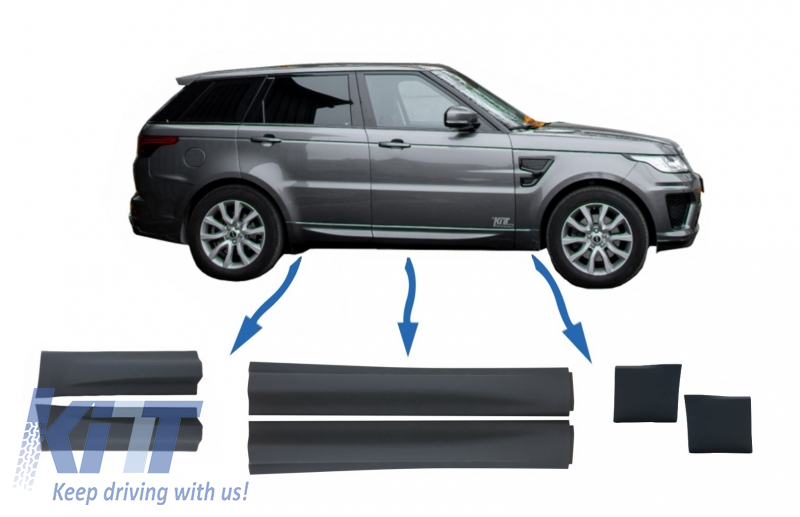 Kit Package Front/Rear Lower Door Moldings and Front Lower Fender suitable for Land Rover Range Rover Sport L494 (2013-up)