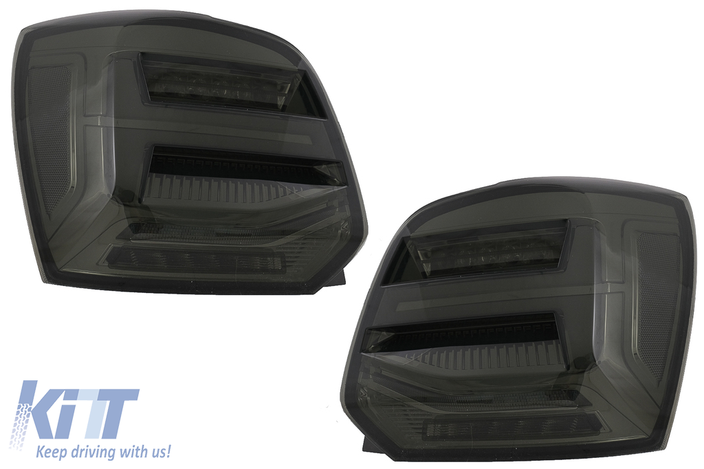 Taillights Full LED suitable for VW Polo 6R 6C 61 (2011-2017) Sequential Dynamic Turning Lights Vento Look Smoke