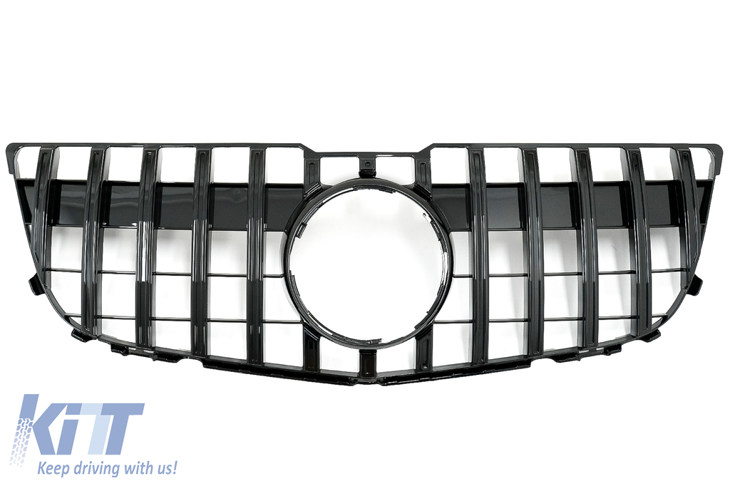 Front Grille suitable for Mercedes GLK-Class X204 Facelift (2013-2015) GT-R Panamericana Design Piano Black