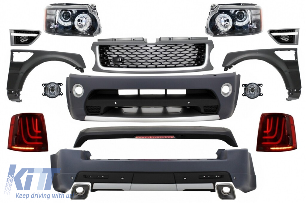Complete Body Kit suitable for Land Range Rover Sport L320 Facelift (2009-2013) Autobiography Design Glohh LED Taillights GL-3 Dynamic