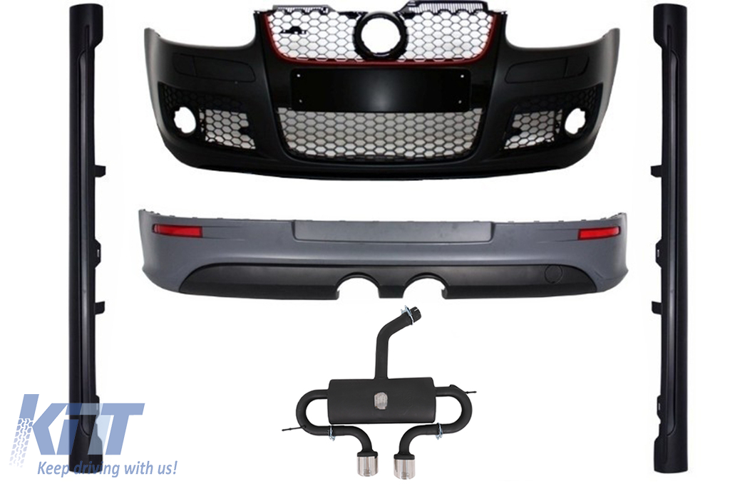 Body Kit suitable for VW Golf Mk 5 V Golf 5 (2003-2007) GTI R32 Design with Complete Exhaust System