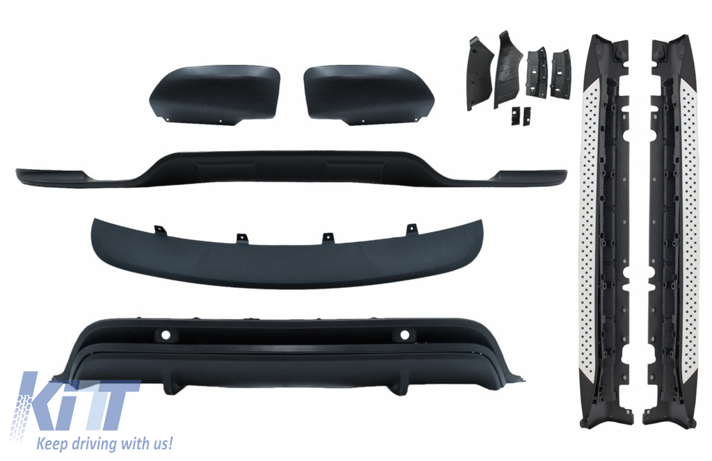 Aerodynamic Body Kit suitable for BMW X5 E70 LCI (2011-2014) with Running Boards Side Steps