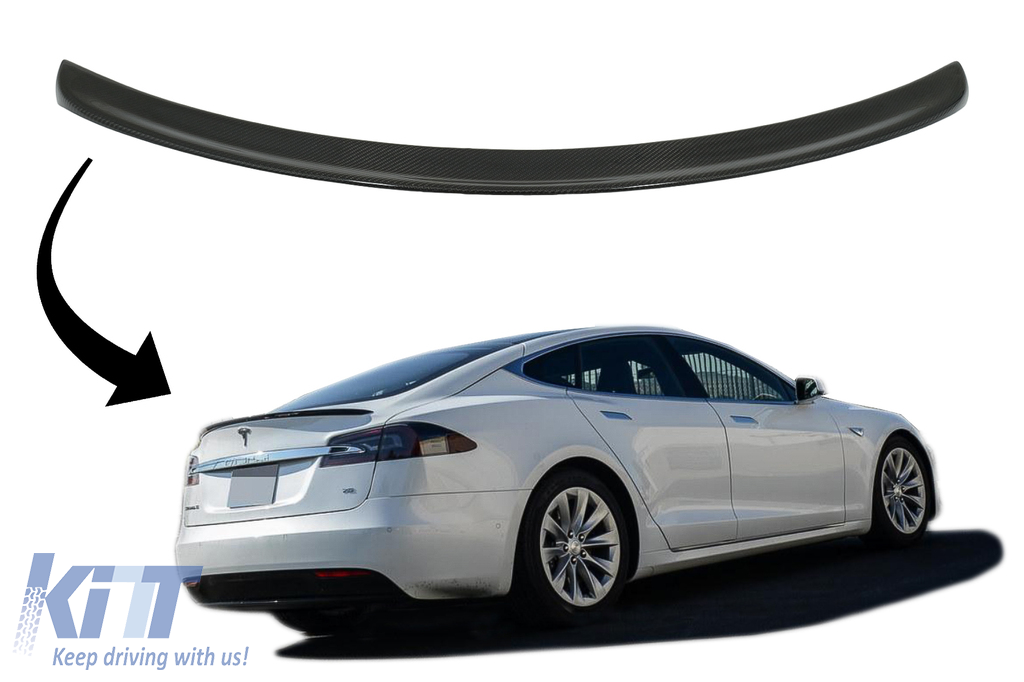 Trunk Spoiler suitable for Tesla Model S (2012-up) Real Carbon