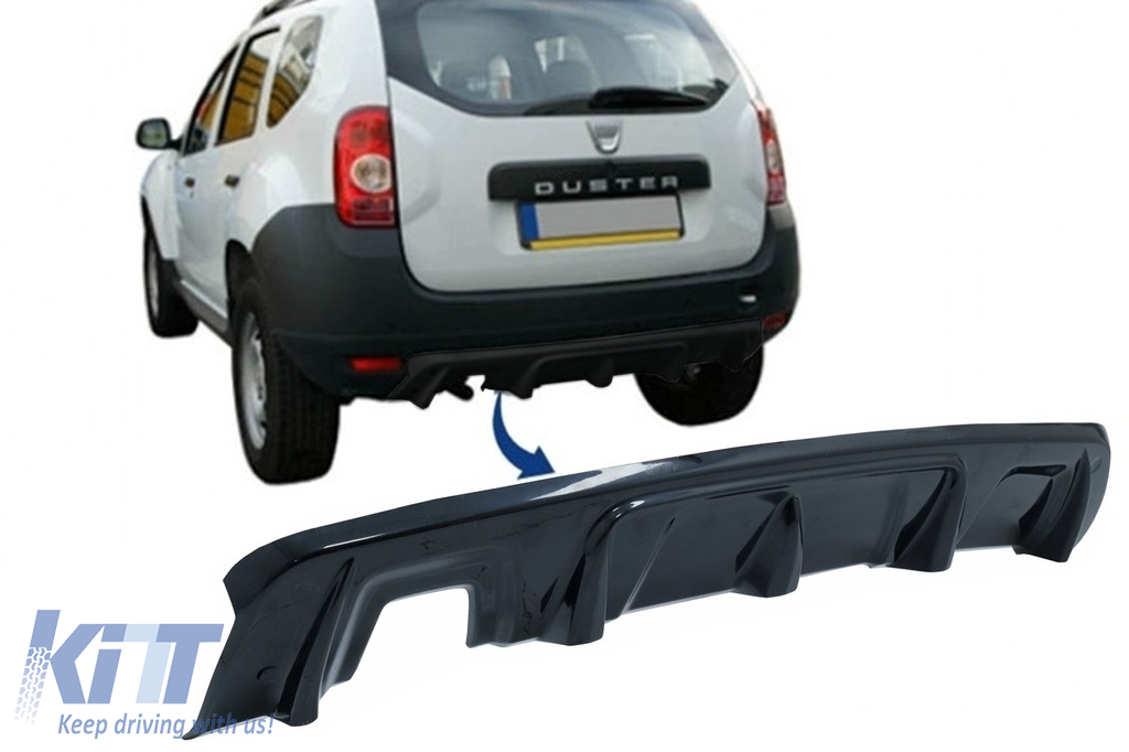 Rear Bumper Skid Plate Protection suitable for DACIA Duster 4x4 / 4x2 (2010-2017) Piano Black