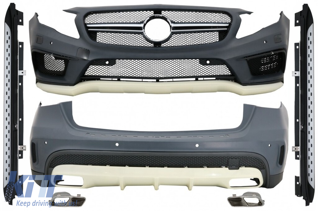 Complete Body Kit with Running Boards Side Steps suitable for Mercedes GLA X156 (2014-2016)