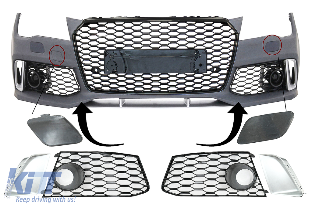 Front Bumper Parts suitable for Audi A7 4G (2010-2018) RS7 Design