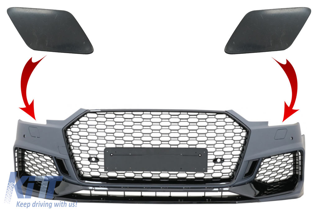 SRA Covers Front Bumper suitable for AUDI A4 B9 8W Limousine Avant (2016-2018) Quattro RS4 Design