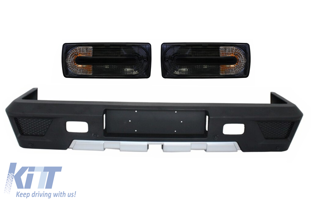 Rear Bumper with Taillights Smoke suitable for Mercedes G-Class W463 (1989-2017) G63 G65 Design