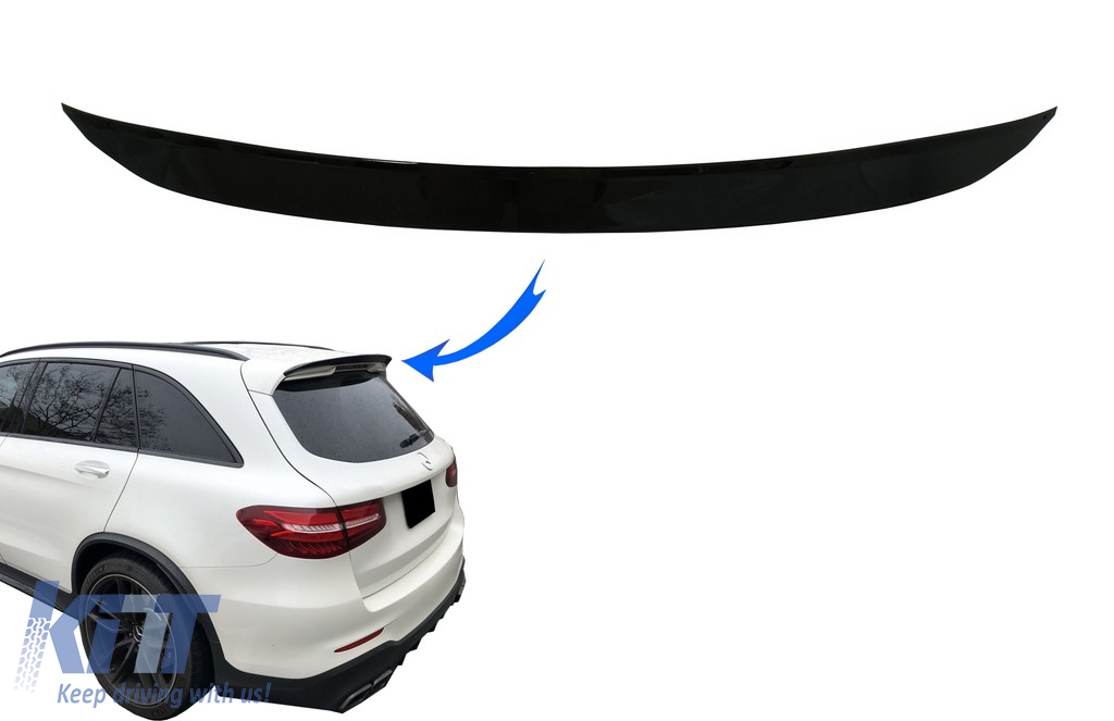 Rear Roof Spoiler Add-On suitable for Mercedes GLC X253 SUV (2015-up) Piano Black