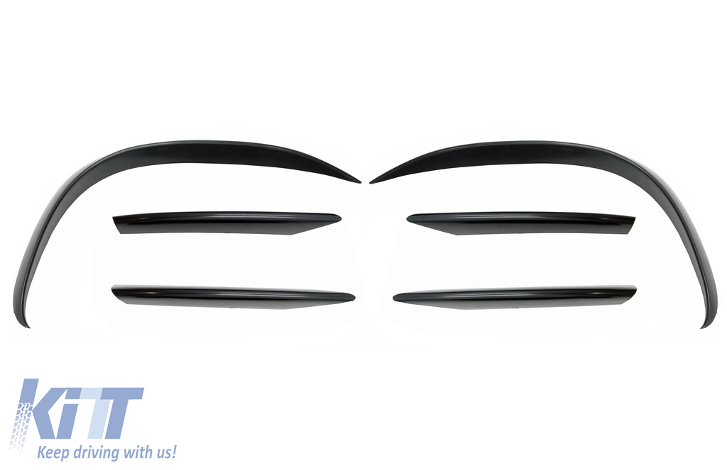 Front Bumper Splitters Fins Flaps Aero suitable for Mercedes C-Class W205 S205 C205 A205 Facelift (2019-up) C43 Design