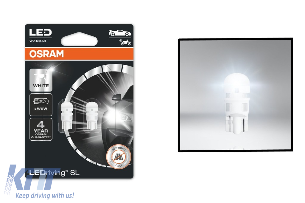 OSRAM LEDriving SL W5W Auxiliary Light LED Bulb License Plate/Position Light 12V 1.12 W