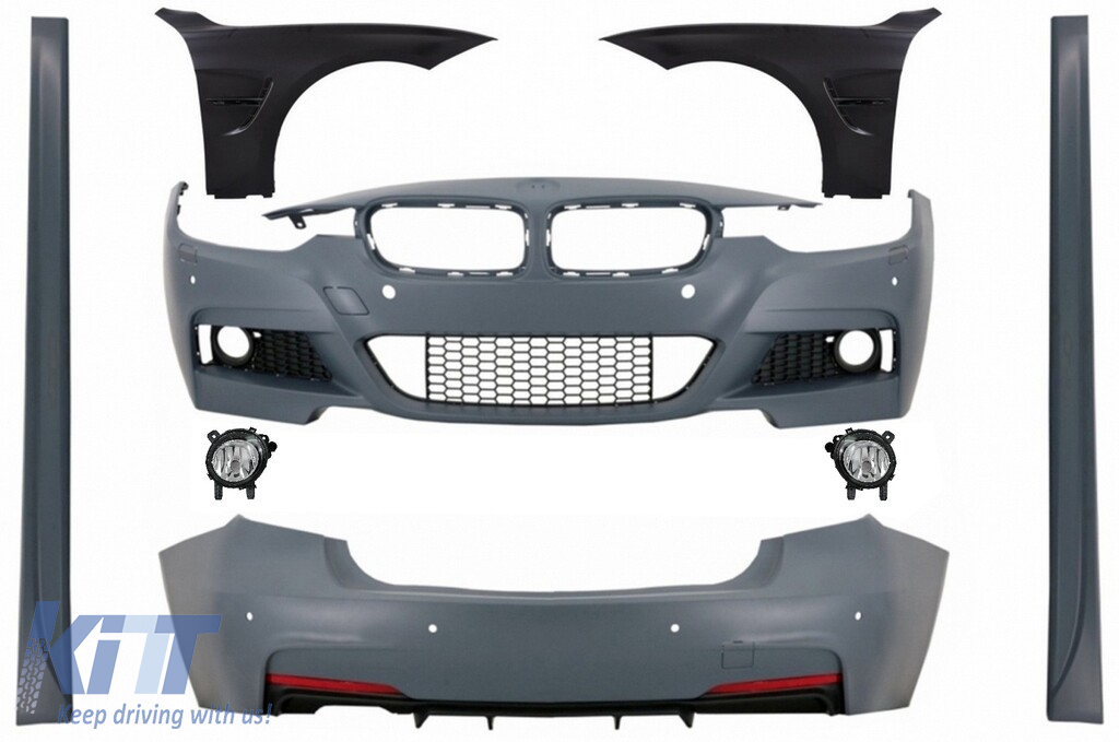 Complete Body Kit with Front Fenders and Fog Lights suitable for BMW 3 Series F30 (2011-2019) M-Technik Design