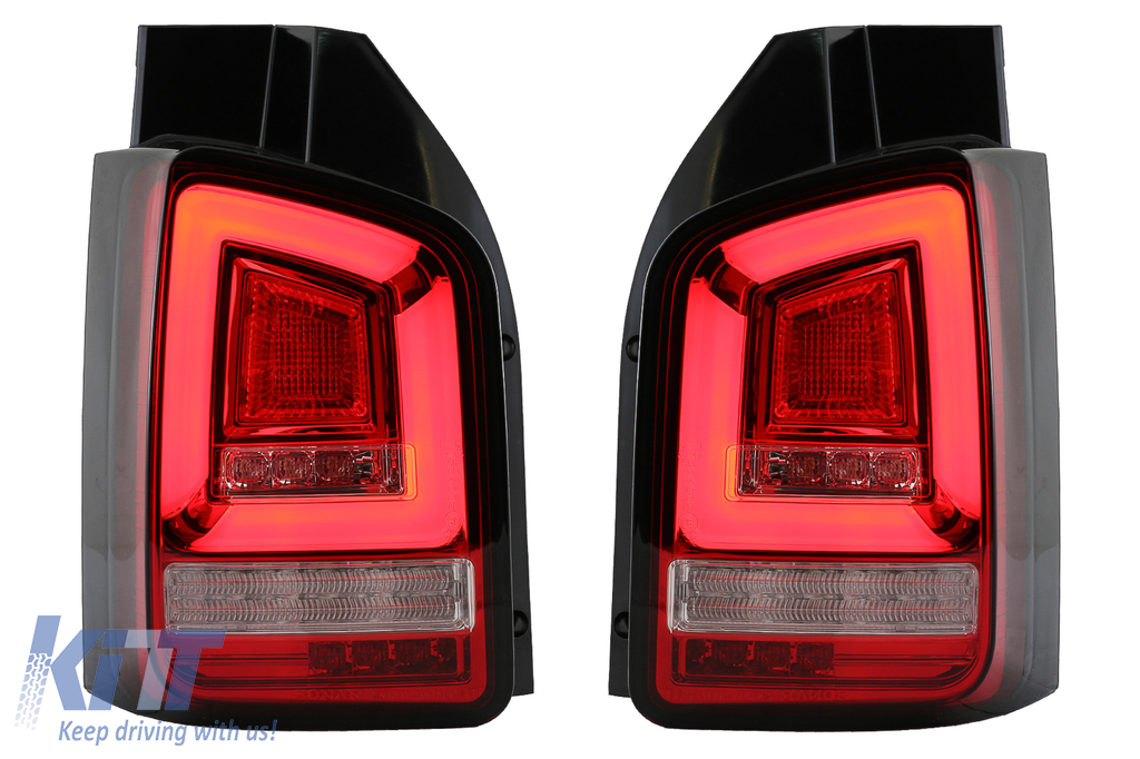 Taillights Red White Full LED suitable for VW Transporter V T5 (2003-2009)