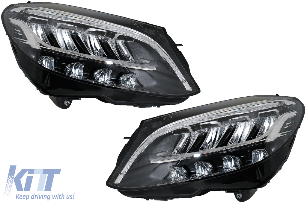 Full LED Headlights suitable for Mercedes C-Class W205 S205 (2019-up) LHD