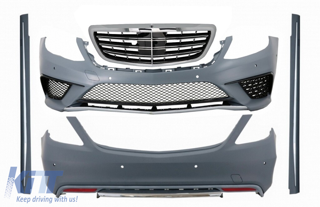 Body Kit with Front Grille Chrome suitable for Mercedes S-Class W222 (2013-06.2017) S63 Design