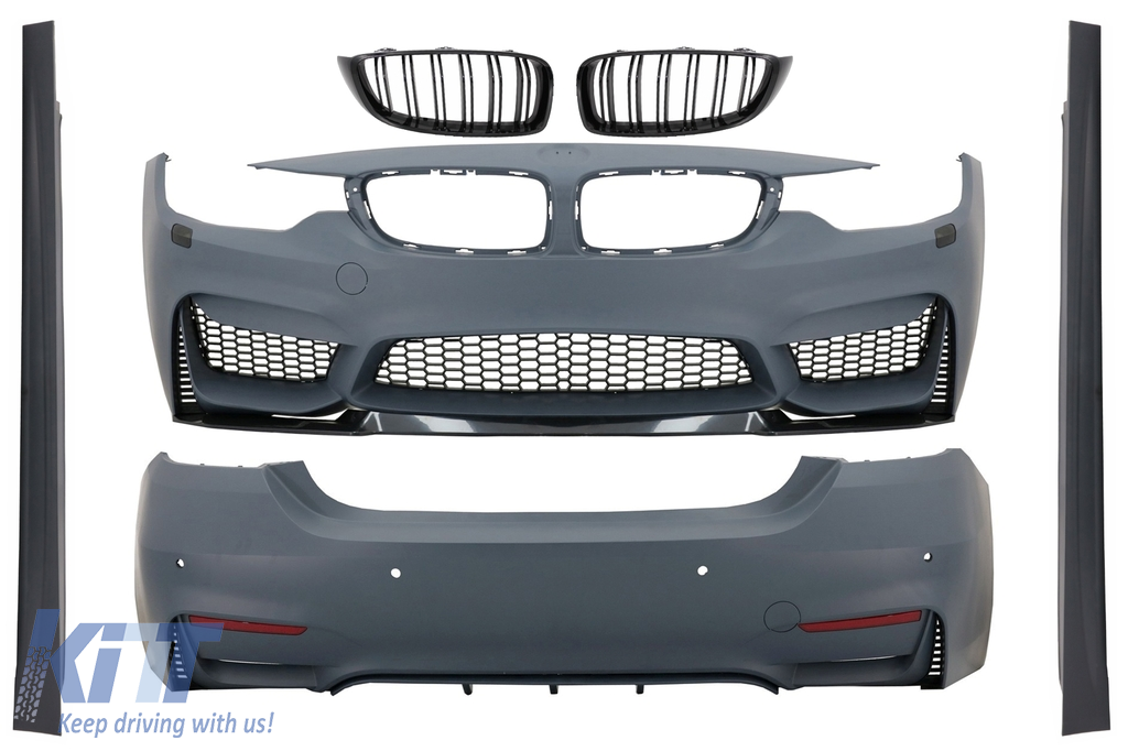 Complete Body Kit suitable for BMW 4 Series F36 Gran Coupe (2013-03.2019) M4 Look with Fog Lights and Grilles