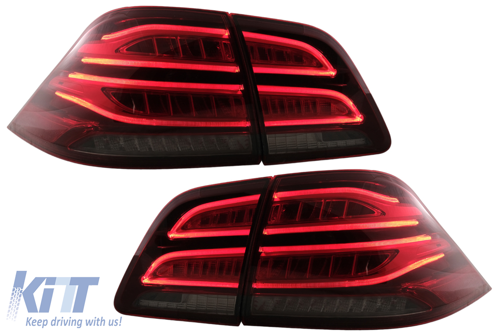 Full LED LightBar Taillights suitable for Mercedes M-Class W166 (2012-2015) Red White LHD