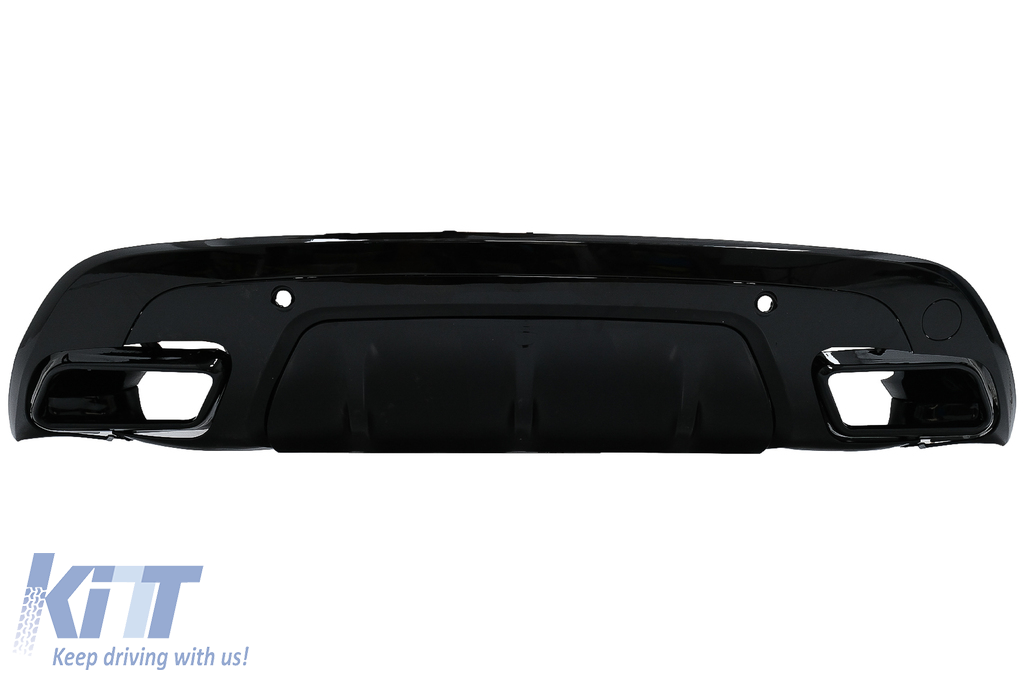 Rear Bumper Diffuser With Exhaust Tips suitable for Land Range Rover Velar SUV L560 (2017-up) Dynamic Look Piano Black